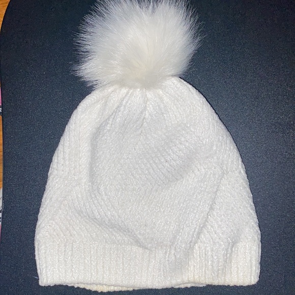 2 IN 1: TWO White Winter Hats! - Picture 3 of 3